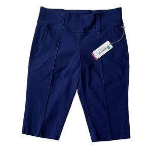 Jofit Elite Slimmer Pedal Pusher Pull-on Bermuda Shorts in Medium Blue in Sz S